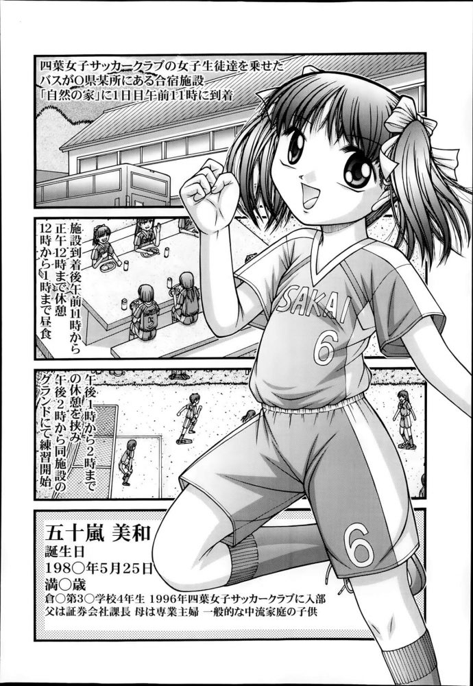 【エロ漫画】貧乳JSの美和ちゃんがサッカークラブの合宿中に何者かに性的虐待を受けて自殺未遂。【KEN エロ同人】 (2)