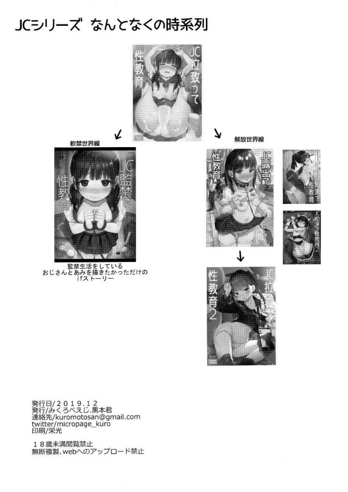 【エロ同人誌】変態キモオヤジに監禁された貧乳ＪＣがスパンキングされたりアナルファックされたり調教されて変態になっていくｗ【無料 エロ漫画】 (2)