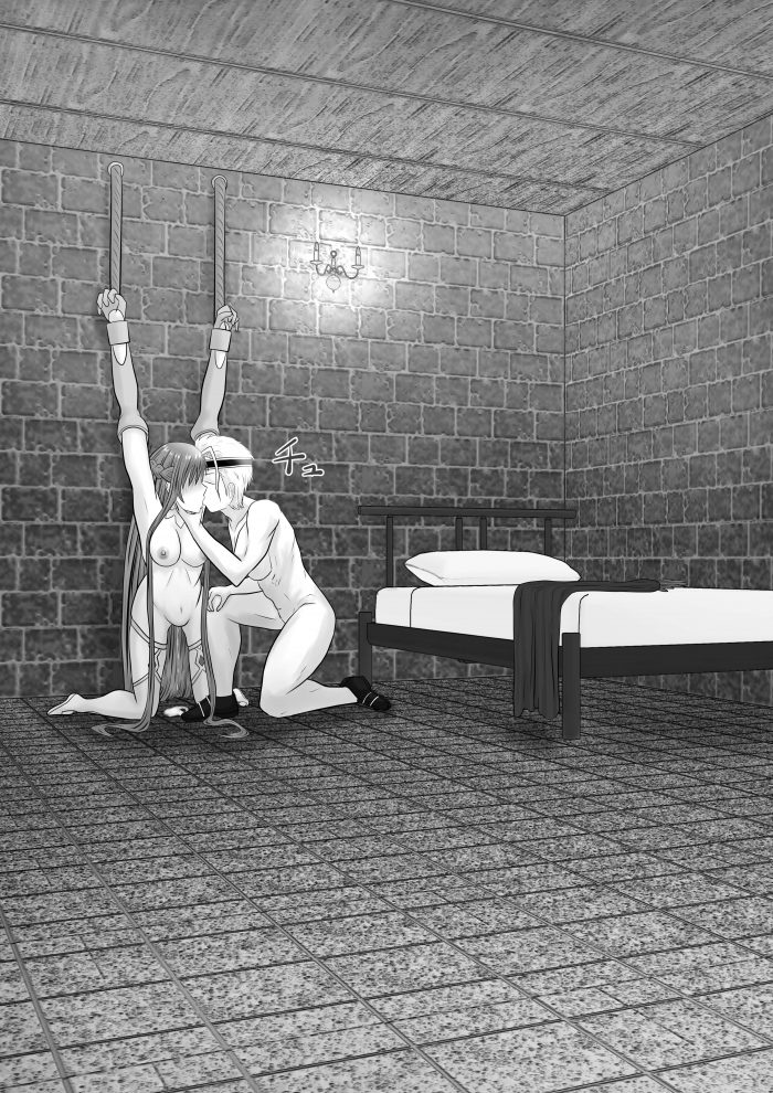 【エロ同人 SAO】地下の部屋に監禁拘束されたアスナが拷問されて快楽堕ち!!!!【無料 エロ漫画】 (34)